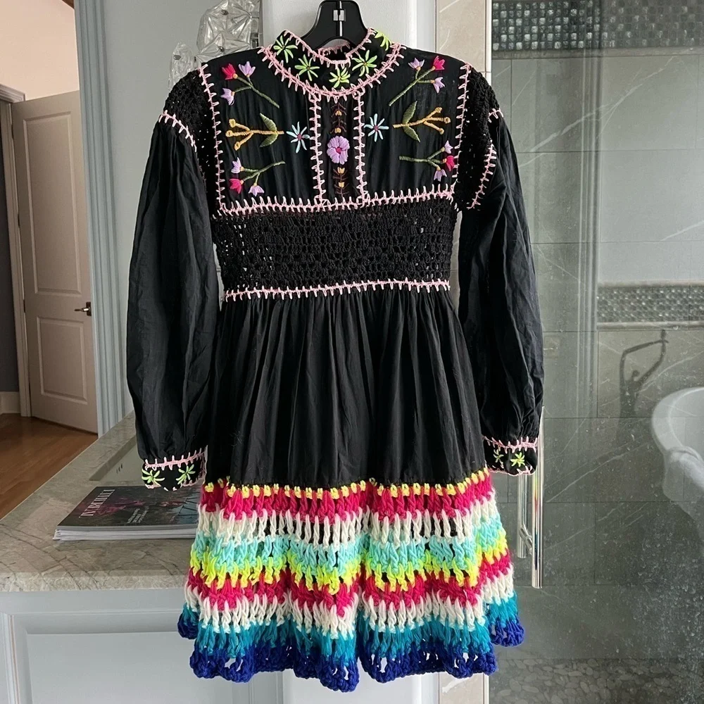 CELIAB Scarlet Floral Multicolor Embroidered Dress - Picture 12 of 15